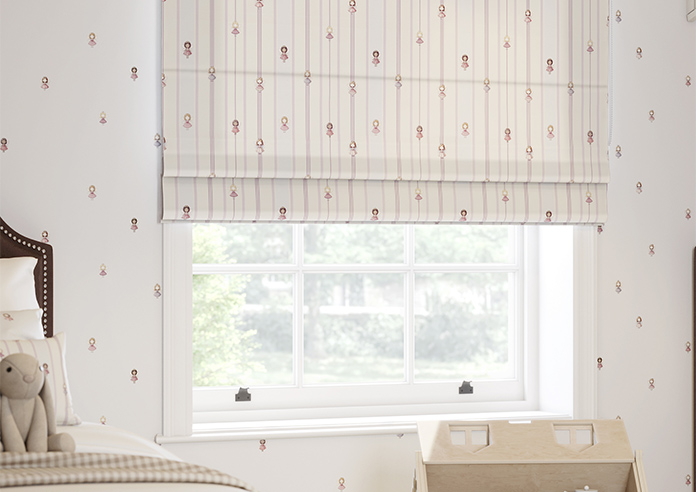 Fairy Cakes, Fairy Stripe Sponge - Roman Blind - Image 5